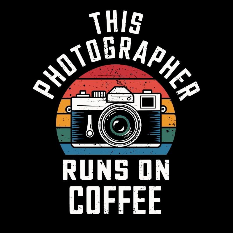 This photographer is running on Coffee Camera Retro