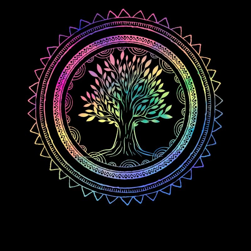 Yoga Lebensbaum Mandala Esoterik Geschenk