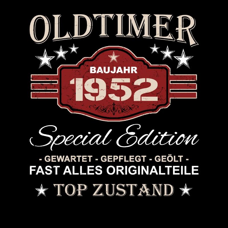 Oldtimer Vintage Baujahr 1952 - Opa 72. Geburtstag