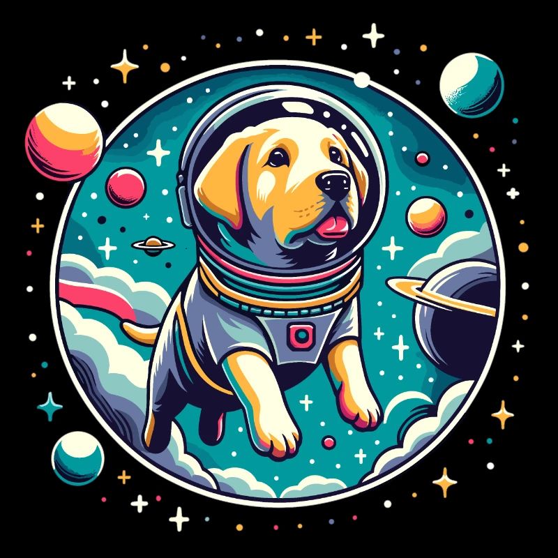 Astronaute du Labrador dans l’espace