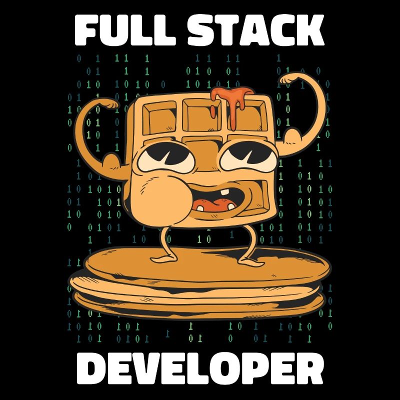 Funny Retro Full Stack Developer Art