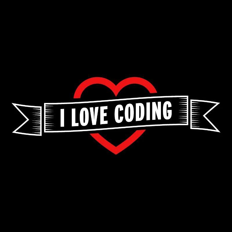 I Love Coding Heart | Gift for Programmer Son