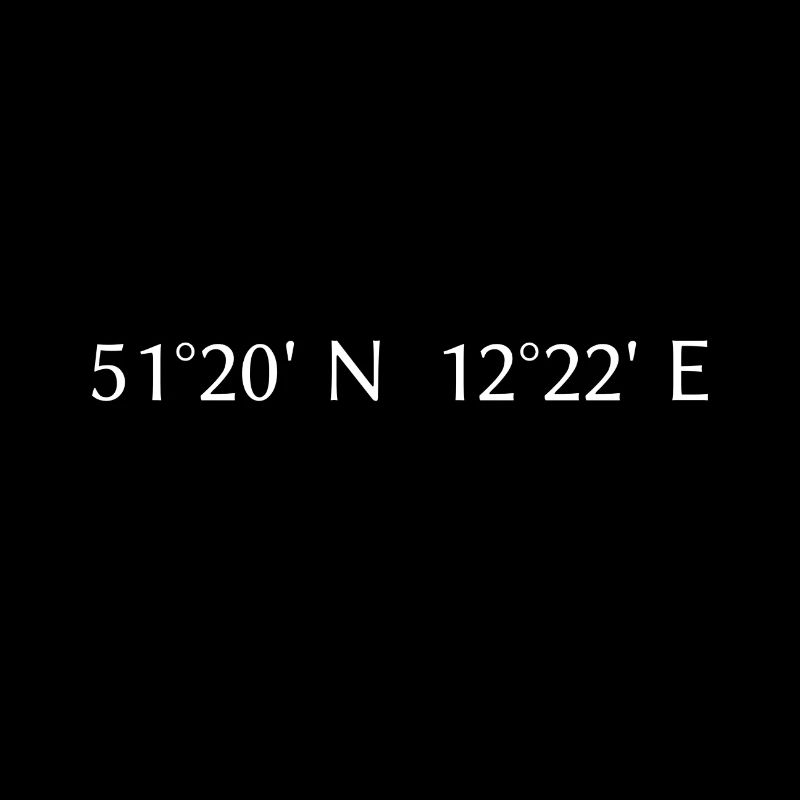 Leipzig coordinates - modern & minimalistic