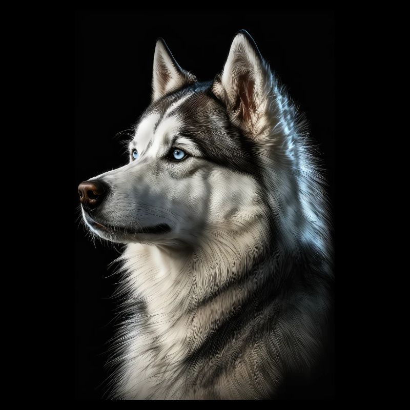 Husky Hund Tier Cool Realistisch