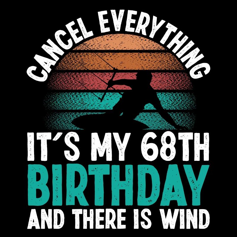 68 Year Old Kitesurfer Kiteboarding 68 Birthday