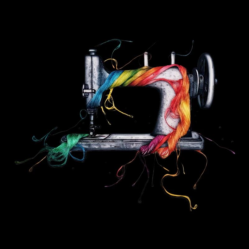 Design Drawing Sewing Machine, Sewing, Hobby