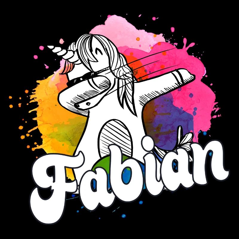 FABIAN - Beautiful Boy Name with Cool Unicorn
