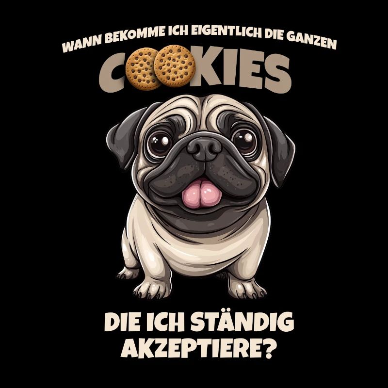 lustiger Spruch mit Mops Hunde Geschenkidee