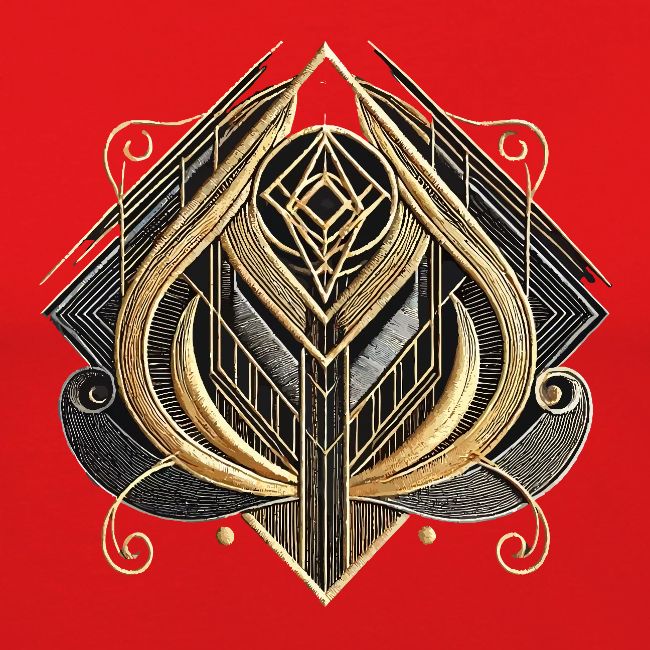 Abstract Symmetrical Art Deco-Inspired Design