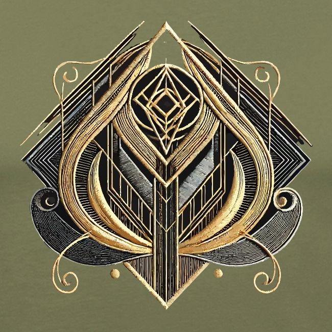 Abstract Symmetrical Art Deco-Inspired Design