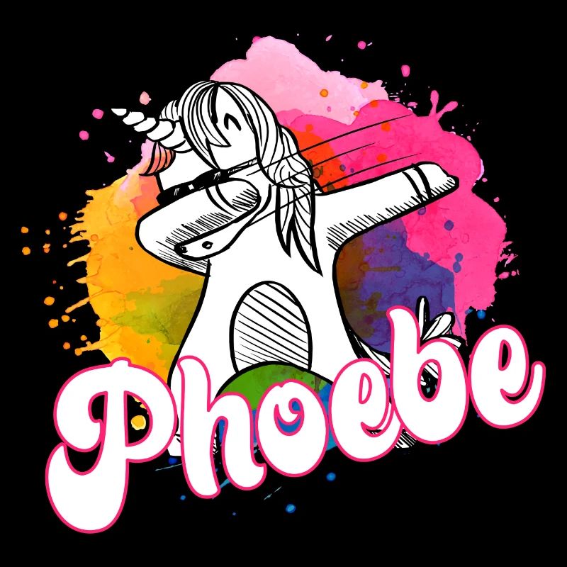 PHOEBE - Schöner Name mit dabbing Einhorn