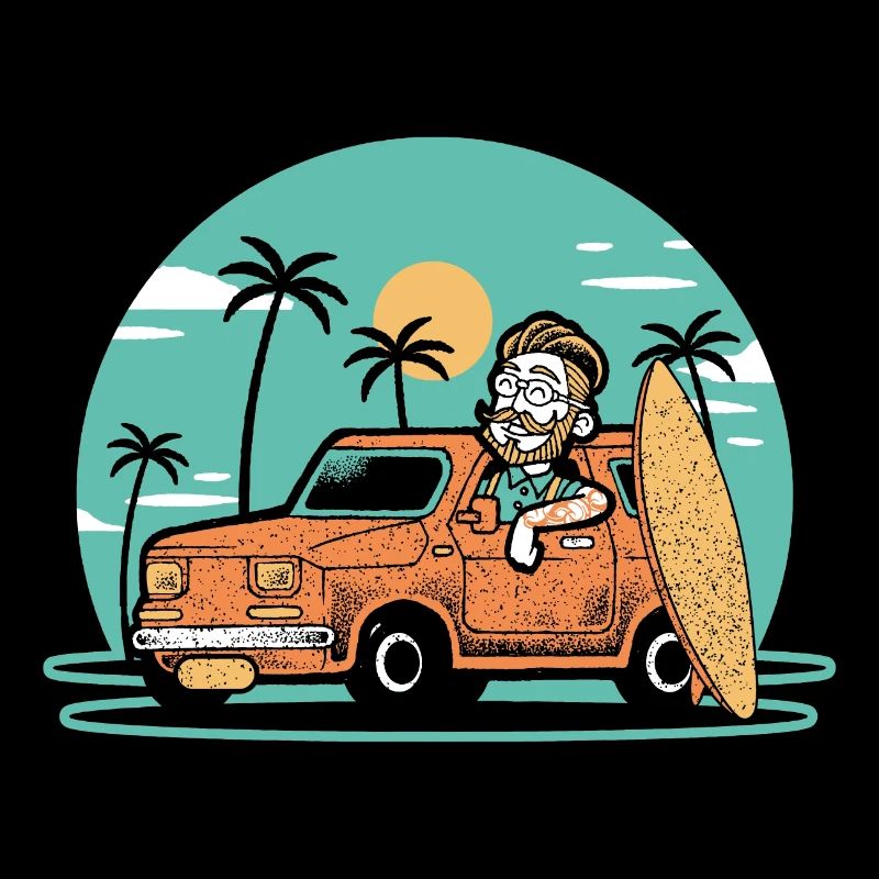 Hipster surfer