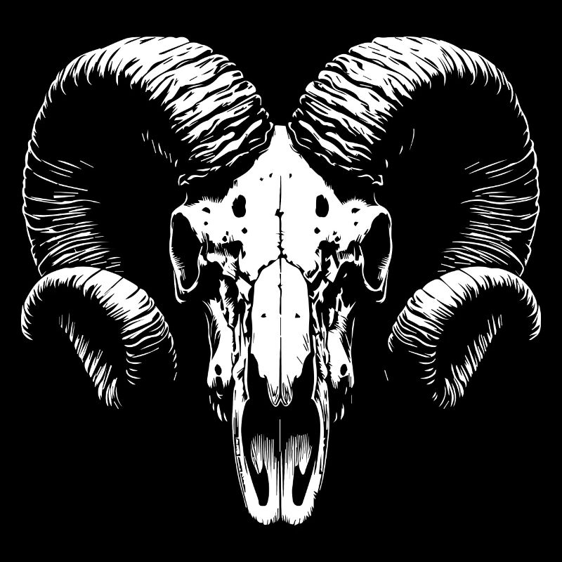 Widder Schädel Tier Design