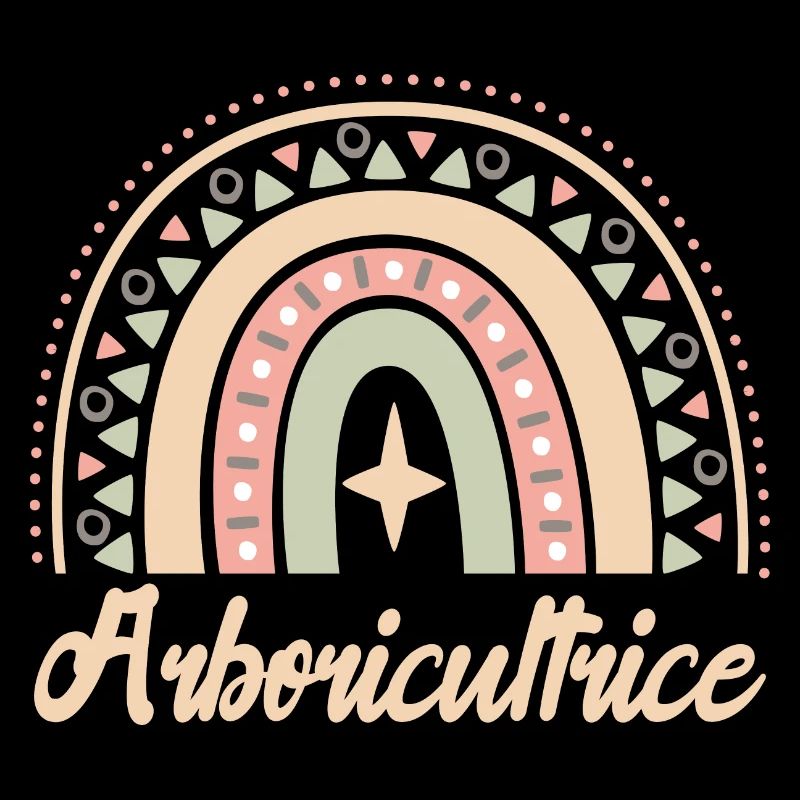 Cadeau Arboricultrice. Boho Rainbow arboricultrice