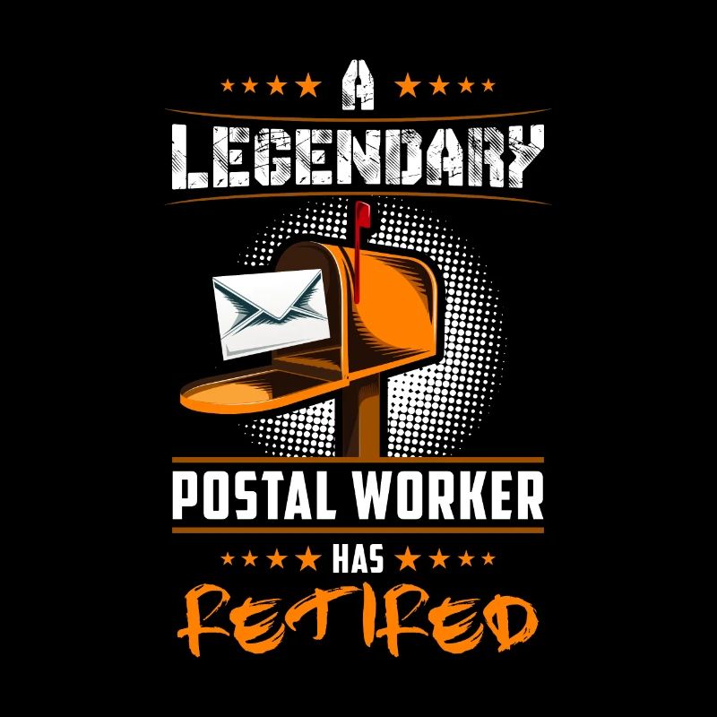 Briefträger in Pension Post Brief Rente Geschenk