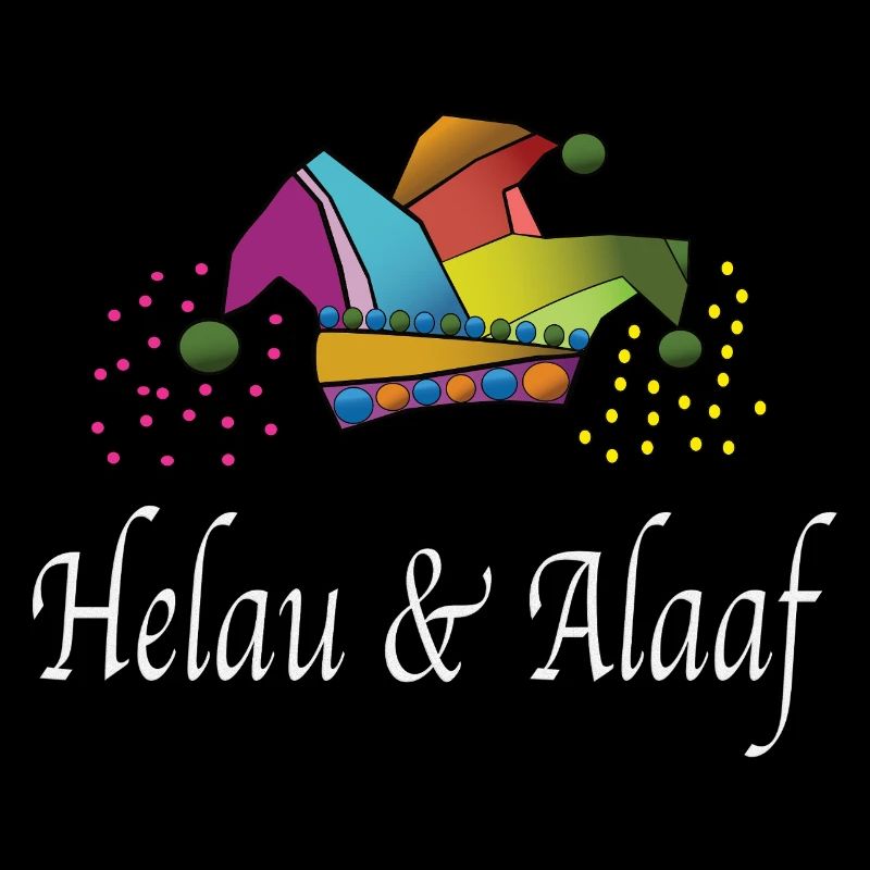 Tête de bouffon colorée, Costume de carnaval