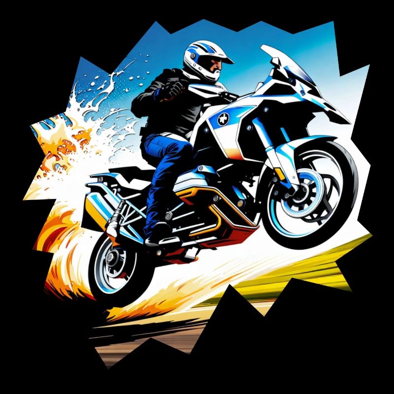 Fliegendes Motorrad