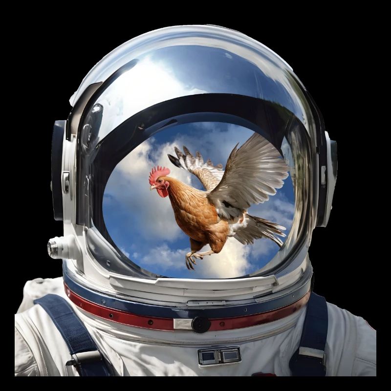 Astronaute + poule