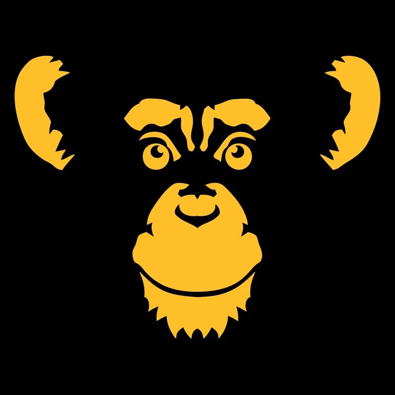 chimpanzee monkey head animal drawing