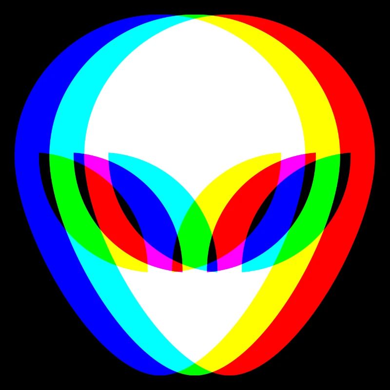 Alien Head Trippy Techno DJ Raver Glitch