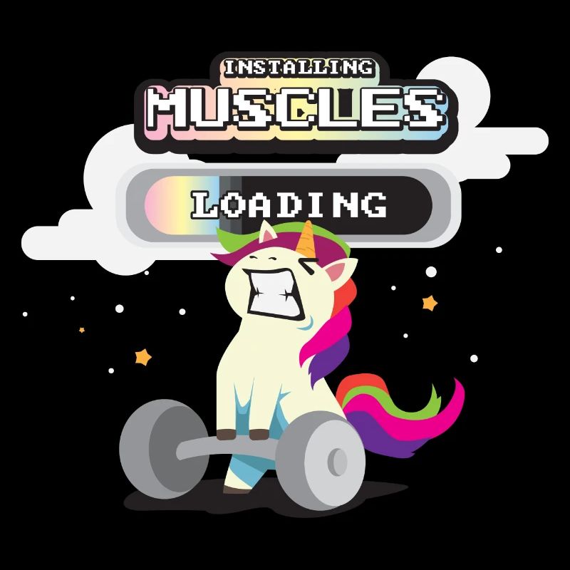 Fitness Einhorn Regenbogen