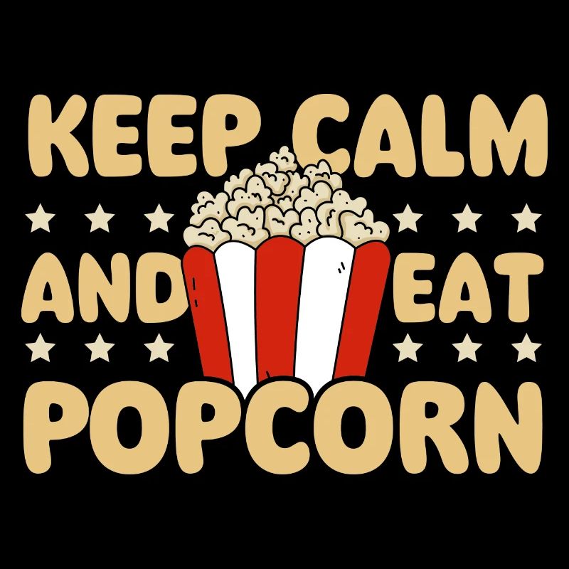 Bleiben Sie ruhig und essen Sie Popcorn - Popped Corn Kernel
