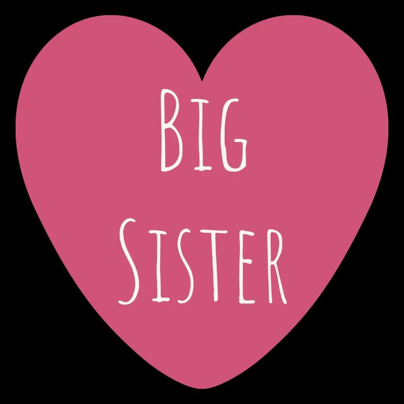 Große Schwester | Rosa Herz | Mädchen Geschenk