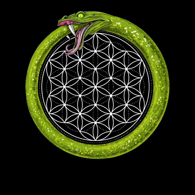 Fleur de vie Ouroboros Serpent