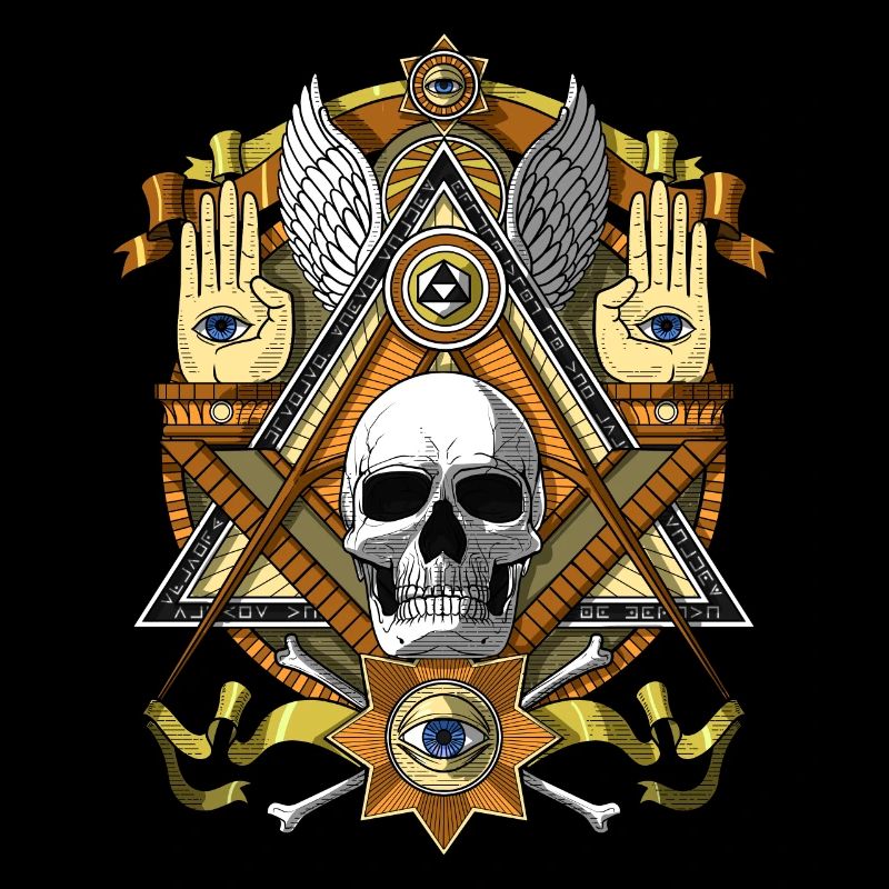 Crâne Illuminati maçonnique