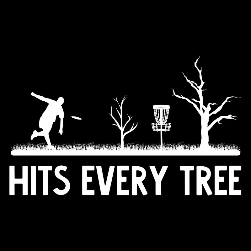 Discgolfer Hits every Tree Discgolf Disc Golf