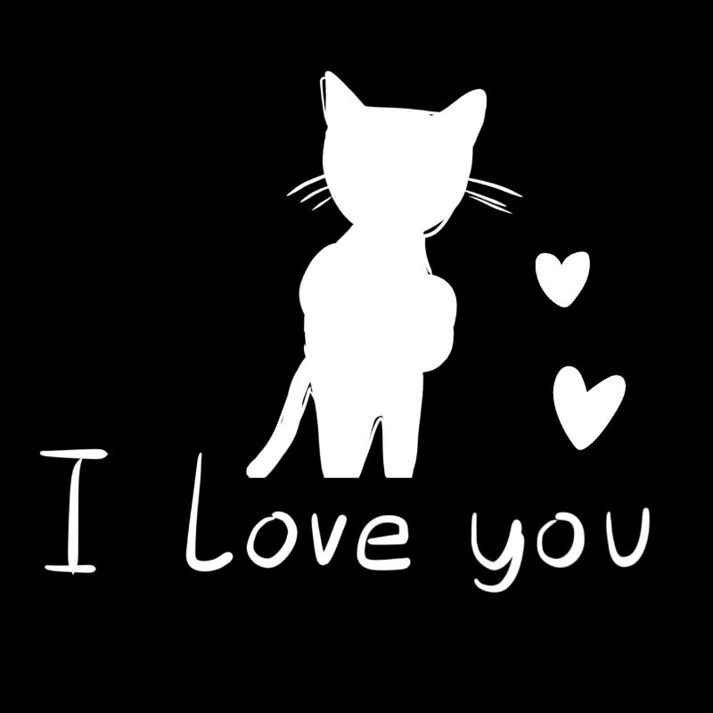 Katze mit rosa Herz Tier liebe