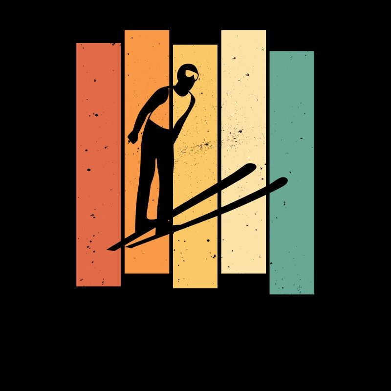 Cravate de ski rétro