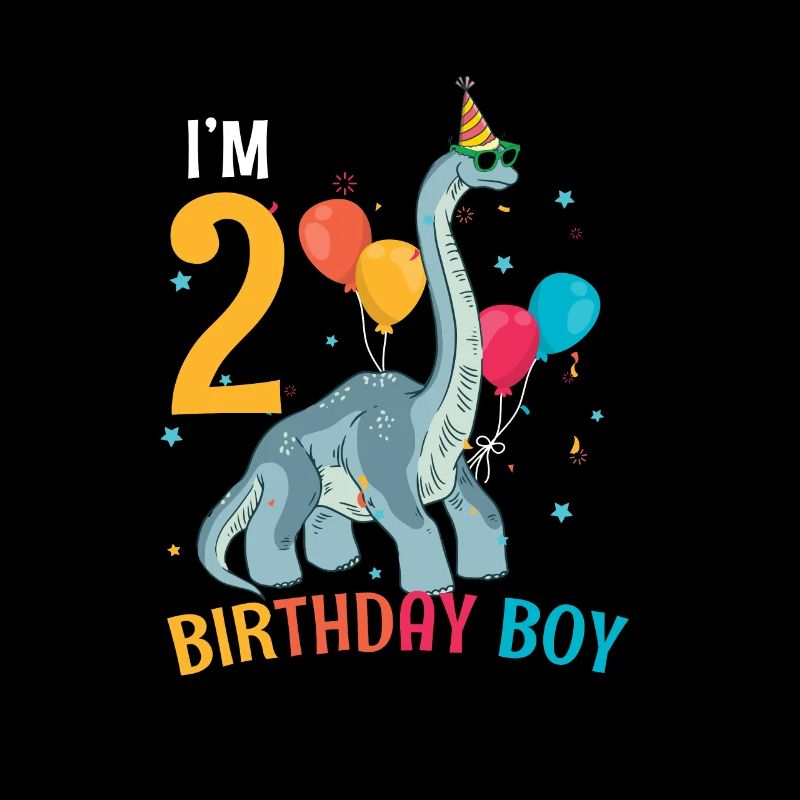 I'm 2 Birthday Boy Brachiosaurus 2 Year Old 2nd
