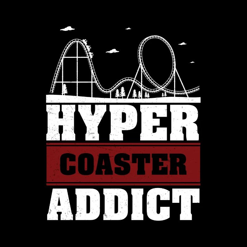 Hyper Coaster Addict Roller Sous-verre Motif parc