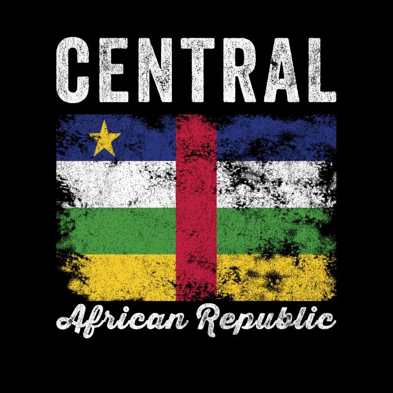 Drapeau de la République centrafricaine en détresse