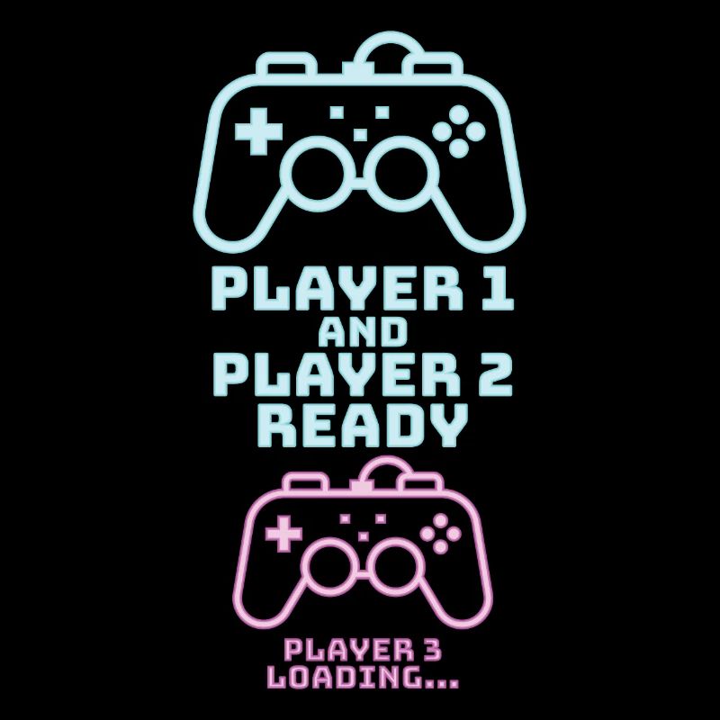 Player 1 2 Gamer Naissance bébé console cadeau