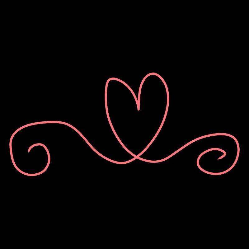 Ligne d’icônes en forme de cœur rose