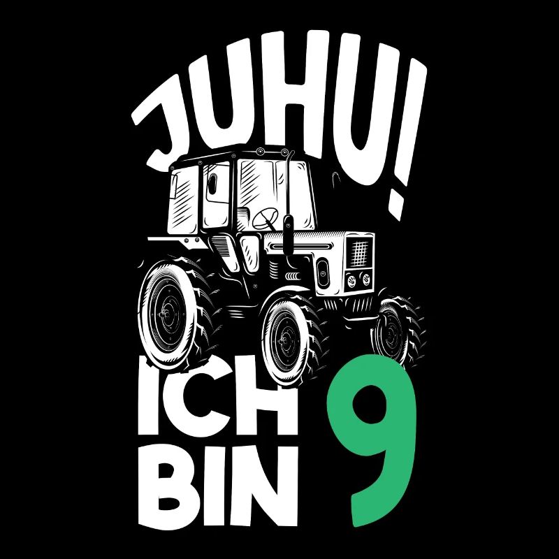 9. Geburtstag Traktor 9 Jahre Geburtstagsshirt