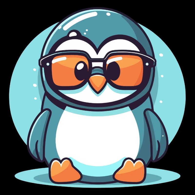 Pinguin mit Sonnenbrille, Antarktisvogel,