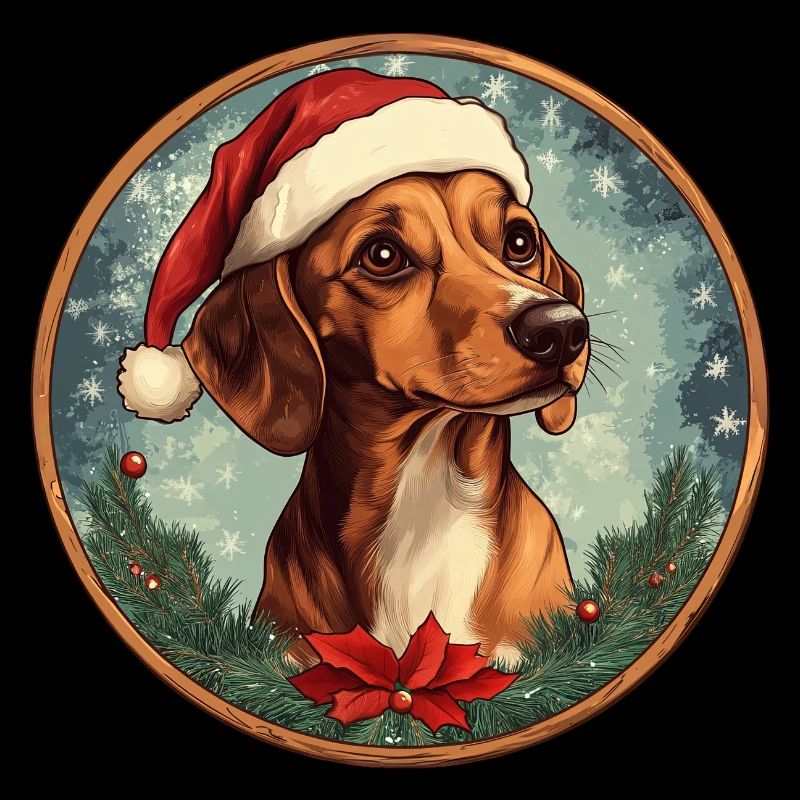 Weihnachtsmann Dackel