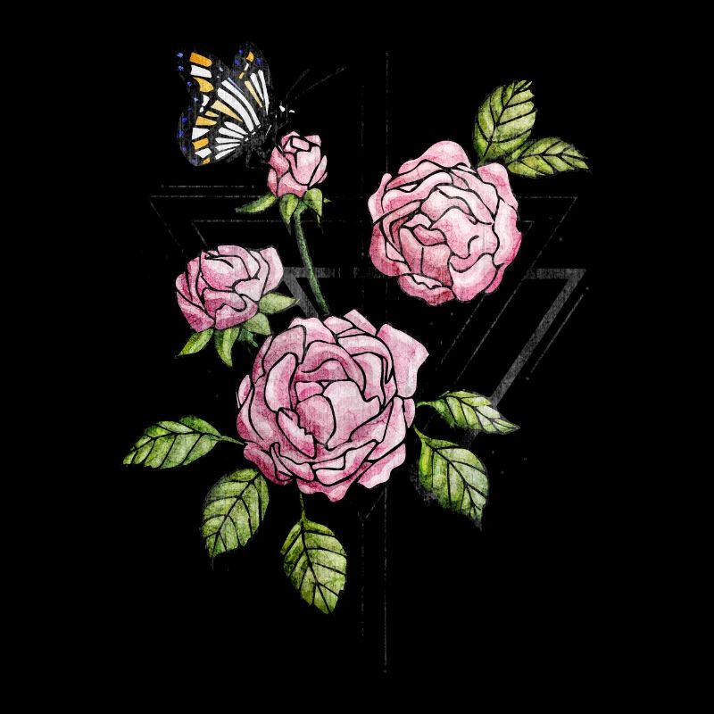 Triangle Roses - Vintage Design mit Wildrosen