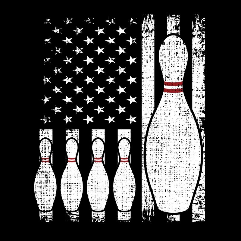 Bowling US Flag Bowling Player
