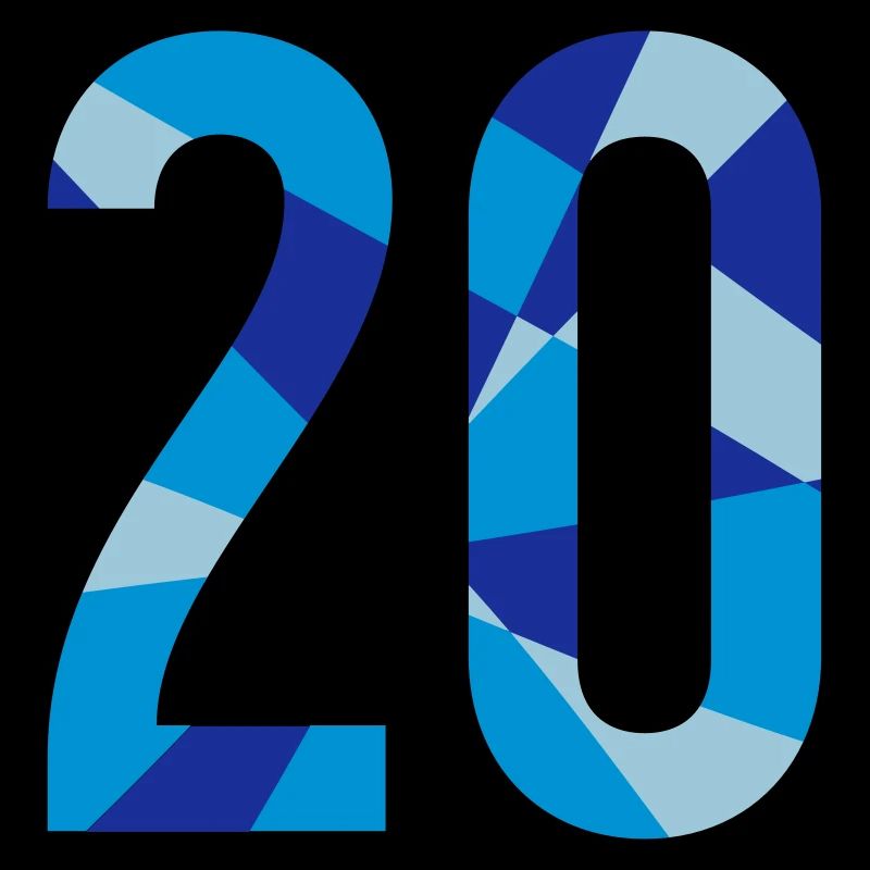 20ème anniversaire - nombre dans la conception du polygone