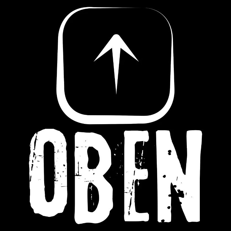 Oben ! Karton Aufdruck