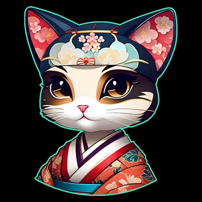 Mignons Samurai Cats Lady Anime Manga