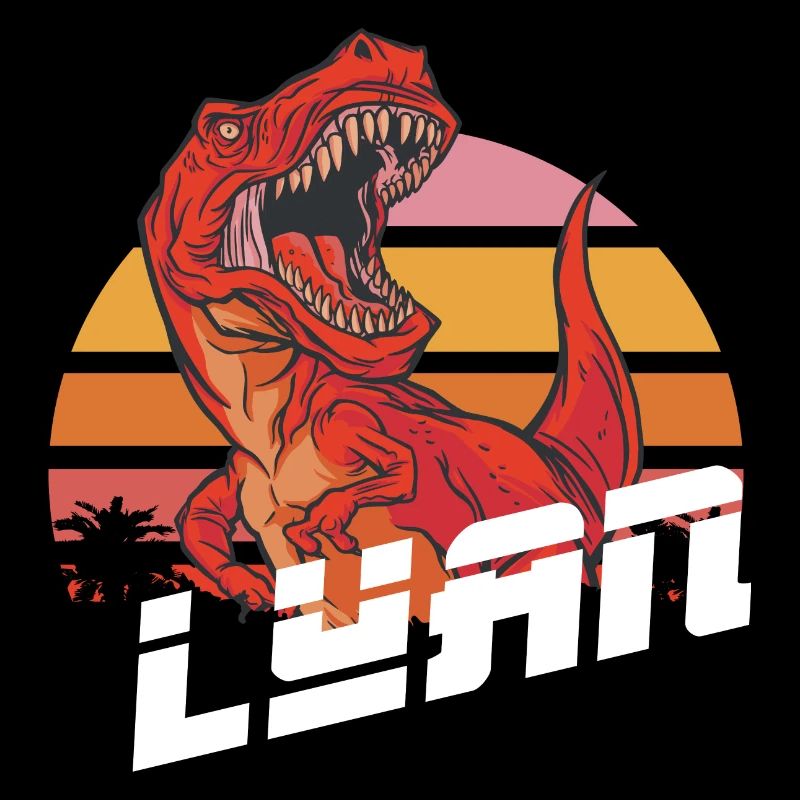 LUAN - Beau prénom de garçon avec T-REX Dino