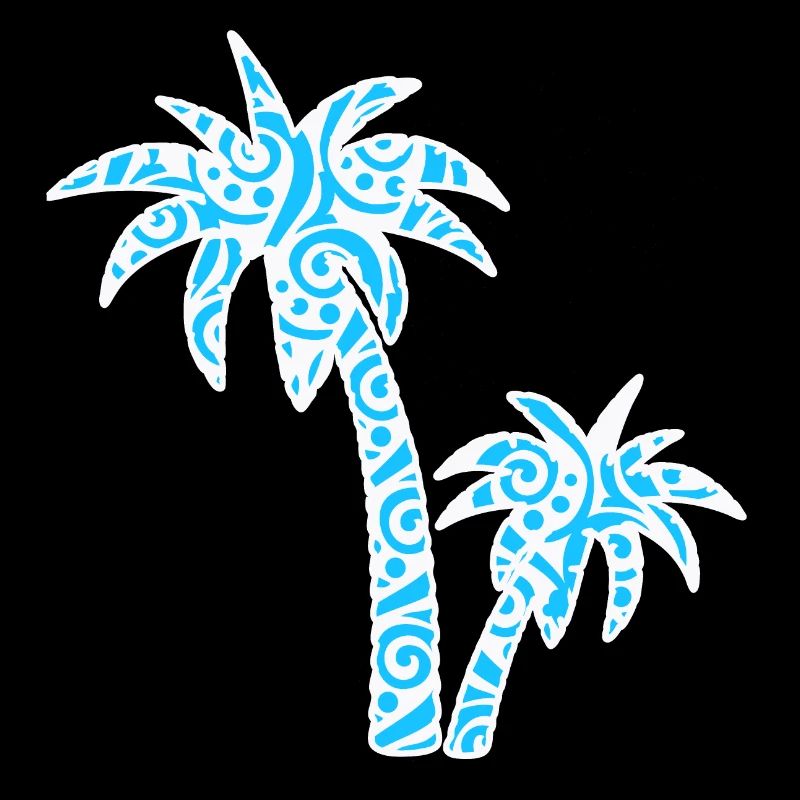 Tropic Wave Abstract Palm Design