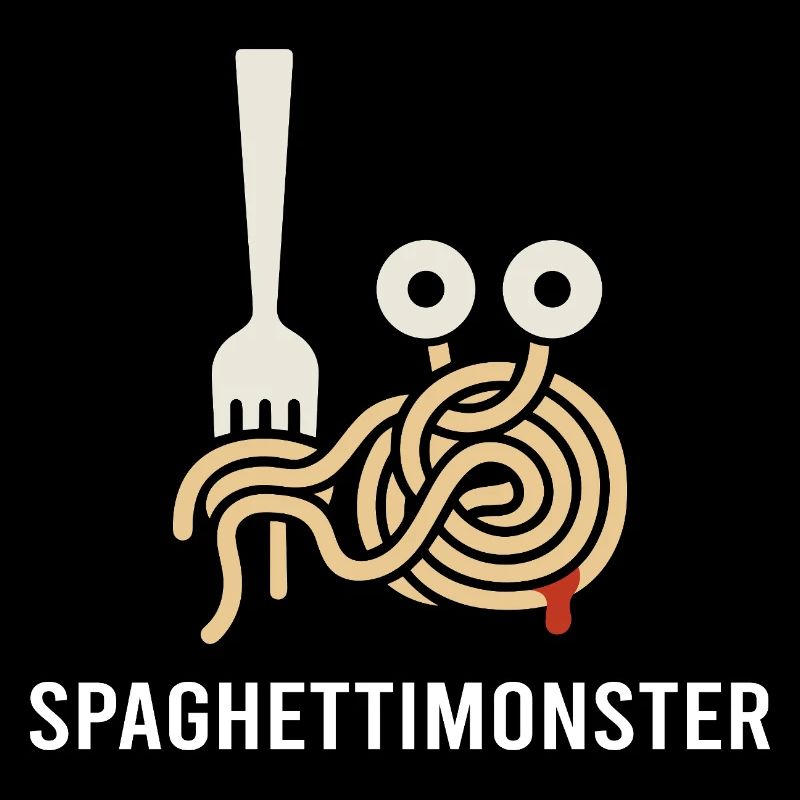Spaghetti Monster mit Gabel