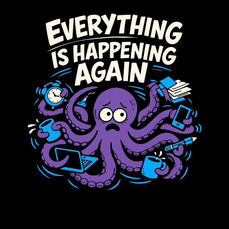 Funny Octopus Overstimulated