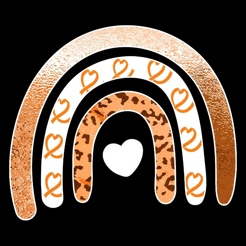 Leopard Rainbow Heart Arc